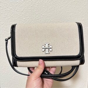Tory Burch Cream and Black Crossbody Bag - like new